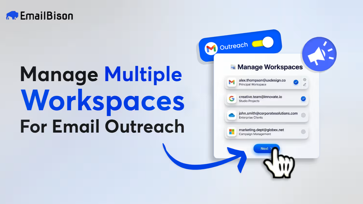 Manage Multiple Workspaces for Email Outreach